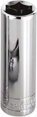 SK - 3/4", 3/8" Drive, Deep Hand Socket - 12 Points, Steel, Chrome Finish - Americas Industrial Supply