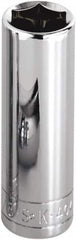 SK - 7/8", 3/8" Drive, Deep Hand Socket - 12 Points, Steel, Chrome Finish - Americas Industrial Supply