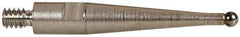 TESA Brown & Sharpe - 1mm Ball Diam, Carbide, Ball Test Indicator Contact Point - 1/2" Contact Point Length, Use with Brown & Sharpe TESATAST Dial Test Indicators - Americas Industrial Supply