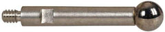 TESA Brown & Sharpe - 3mm Ball Diam, Carbide, Ball Test Indicator Contact Point - 1/2" Contact Point Length, Use with Brown & Sharpe TESATAST Dial Test Indicators - Americas Industrial Supply