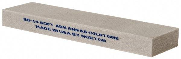 Norton - 4" Long x 1" Wide x 3/8" Thick, Novaculite Sharpening Stone - Rectangle, Extra Fine Grade - Americas Industrial Supply