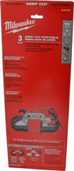 Milwaukee Tool - 3' 8-7/8" Long x 0.02" Thick, 10 Teeth per Inch, Portable Band Saw Blade - Bi-Metal Blade, High Speed Steel Teeth, Toothed Edge - Americas Industrial Supply