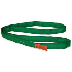 Slings & Tiedowns (Load-Rated); Sling Type: Round; Length (Feet): 18; Vertical Capacity (Lb.): 5300; Choker Capacity (Lb.): 4240; Basket Capacity (Lb.): 10600; Eye Type: No Eye; Sling Material: Polyester; Sling Width: 1.8 in; Sling Diameter: 0.9 in; Maxim