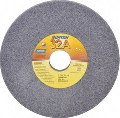 Norton - 7" Diam x 1-1/4" Hole x 1/2" Thick, I Hardness, 54 Grit Surface Grinding Wheel - Aluminum Oxide, Type 1, Coarse Grade, 3,600 Max RPM, Vitrified Bond, No Recess - Americas Industrial Supply