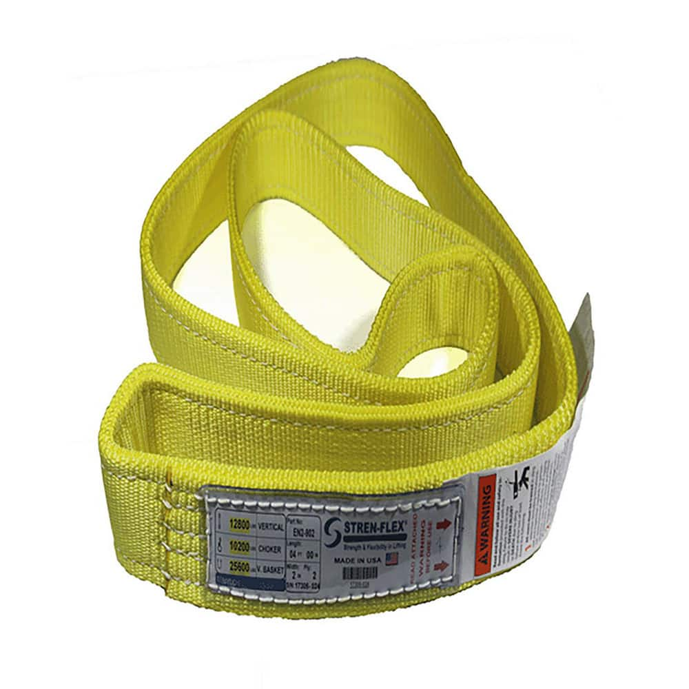 Slings & Tiedowns (Load-Rated); Sling Type: Endless; Length (Feet): 14; Vertical Capacity (Lb.): 12400; Choker Capacity (Lb.): 9920; Width (Inch): 4; Basket Capacity (Lb.): 24800; Eye Type: No Eye; Sling Material: Nylon; Sling Width: 4 in; Number Of Plies