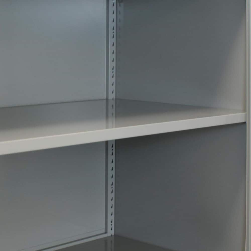 Cabinet Components & Accessories; Type: Shelf; For Use With: 979UJ6; 797UJ5; Color: Gray; Material: Powder Coated; Steel; Load Capacity: 150; Features: 22 Gauge Steel; Adjustable; Includes: (2) Keys; Mounting Hardware; Width (Inch): 48; Depth (Inch): 24 i