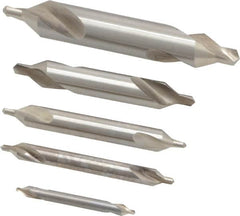 Keo - 5 Piece, #1 to 5, Plain Edge, High Speed Steel Combo Drill & Countersink Set - 60° Incl Angle - Americas Industrial Supply