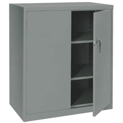 Storage Cabinets; Cabinet Type: Storage Cabinet; Cabinet Material: Steel; Width (Inch): 36; Depth (Inch): 24; Cabinet Door Style: Solid; Height (Inch): 42; Locking Mechanism: Keyed; Assembled: No; Finish: Powder Coated; Color: Dove Gray; Number Of Shelves