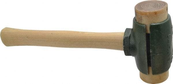 Garland - 4 Lb Head 2" Face Rawhide Split Head Hammer - Wood Handle - Americas Industrial Supply