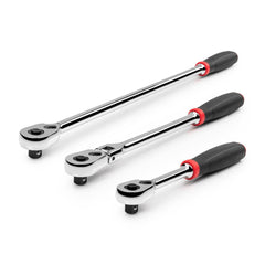 Ratchets; Tool Type: Ratchet Set; Head Shape: Oval; Head Style: Flexible; Fixed; Material: Steel; Finish: Chrome-Plated; Polished; Overall Length (Inch): 18 in; Insulated: No; Magnetic: No; Non-sparking: No; Number of Gear Teeth: 90