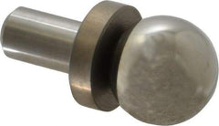 Jergens - 25.4mm Ball Diam, 12.69mm Shank Diam, Stainless Steel Checking Tooling Ball - 1.62" Ball Center to Shank Bottom, 0.7" Ball Center to Shoulder Bottom, with Shoulder, Breakaway - Americas Industrial Supply