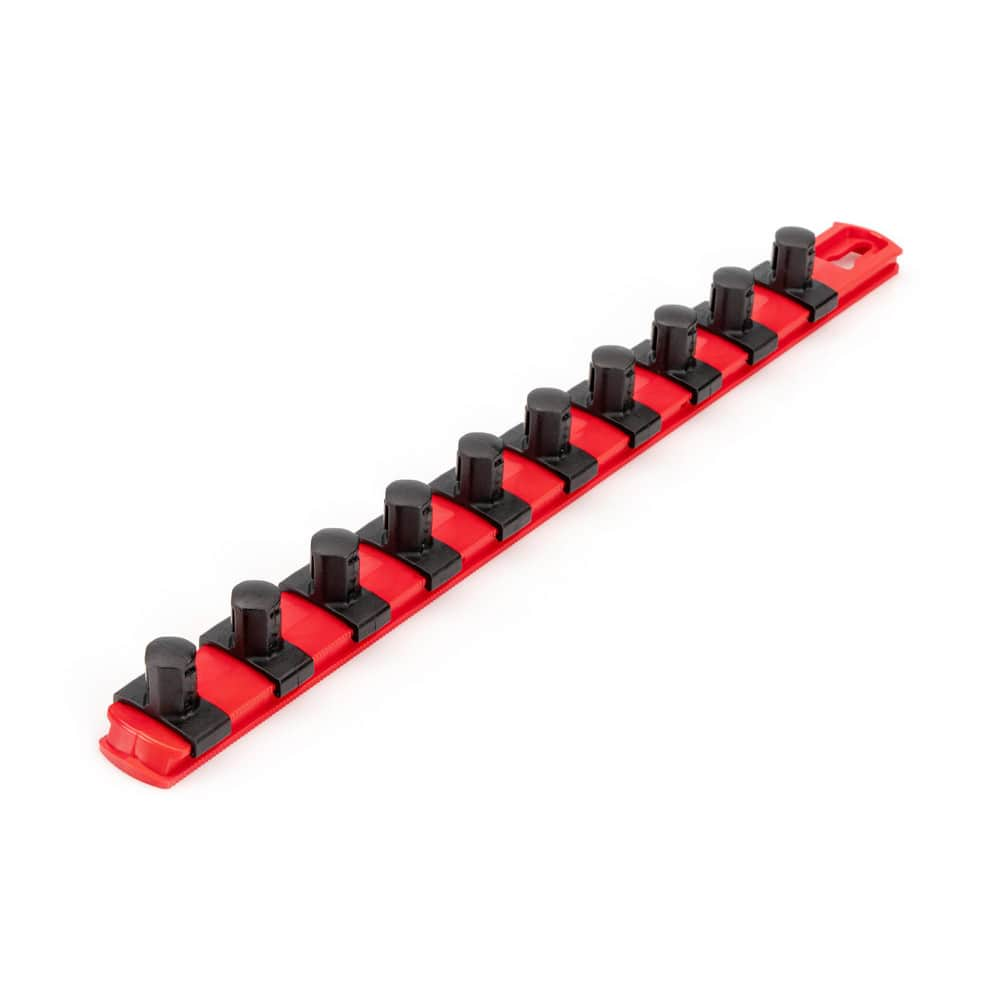 Socket Holders & Trays; Type: Socket Rail; Drive Size: 0.5 in; Number Of Sockets Held: 10; Color: Red; Color: Red; Tool Type: Socket Rail; Drive Size: 0.5 in