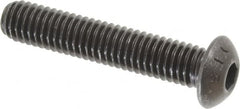 Value Collection - 3/8-16 UNC Hex Socket Drive, Button Screw - Alloy Steel, Black Oxide Finish, Fully Threaded, 2" Length Under Head - Americas Industrial Supply