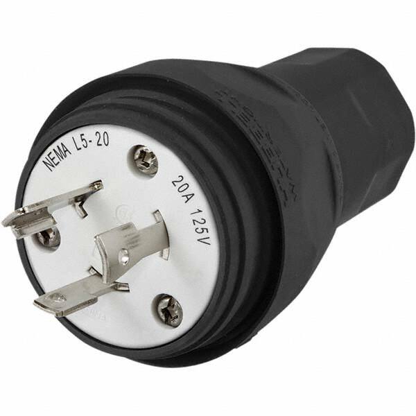 Hubbell Wiring Device-Kellems - 125V 20A NEMA L5-20P Industrial Twist Lock Plug - Americas Industrial Supply