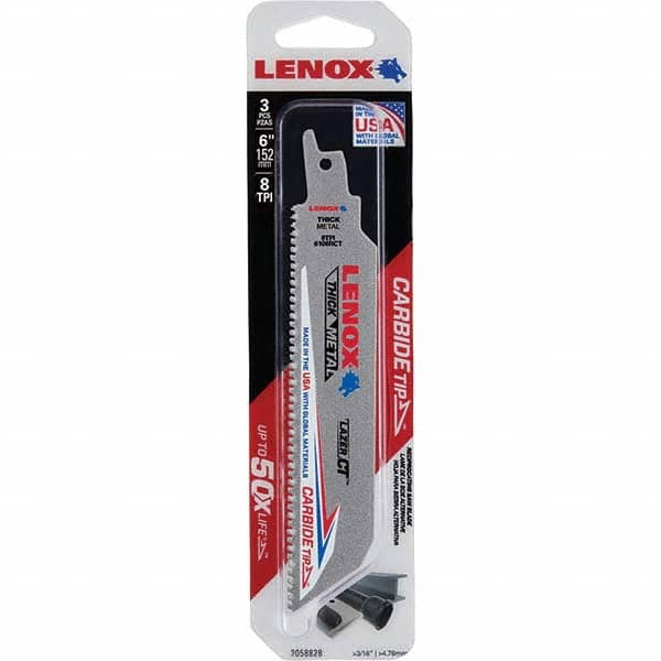 Lenox - Reciprocating Saw Blades Blade Material: Carbide Blade Length (Inch): 6 - Americas Industrial Supply