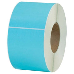 Value Collection - Pack of 4 Rolls, 1,000 Labels per Roll, 4" x 6" Light Blue Topcoated Facestock Thermal Labels - Americas Industrial Supply