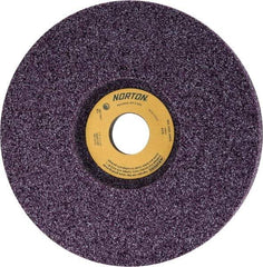 Norton - 7" Diam x 1-1/4" Hole x 1" Thick, I Hardness, 80 Grit Surface Grinding Wheel - Aluminum Oxide, Type 5, Medium Grade, 3,600 Max RPM, Vitrified Bond, One-Side Recess - Americas Industrial Supply