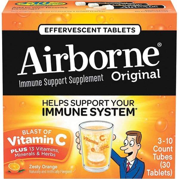 Airborne - Orange Flavor Immune Support Tablets - Vitamins/Supplements - Americas Industrial Supply