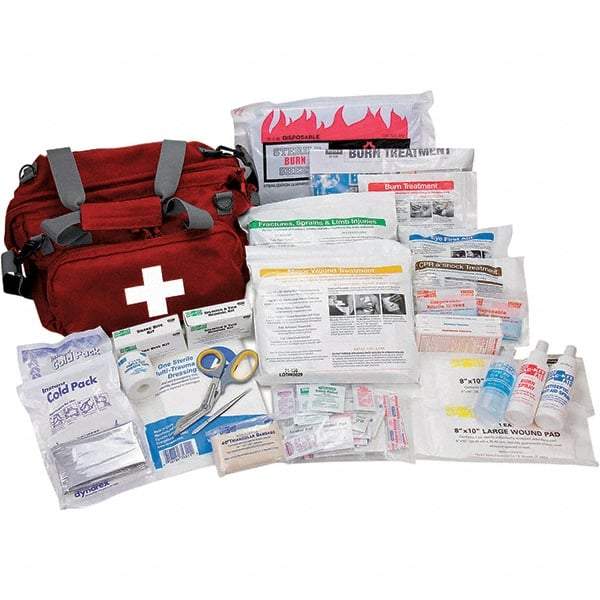 Pac-Kit - 112 Piece, 2 Person, Multipurpose/Auto/Travel First Aid Kit - 14-1/2" Wide x 10" Deep x 10-1/2" High, Nylon Bag - Americas Industrial Supply