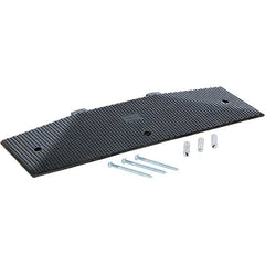 Vestil - 11-7/16" Long x 35-1/4" Wide x 2-7/16" High, Rubber Speed Hump - Black - Americas Industrial Supply