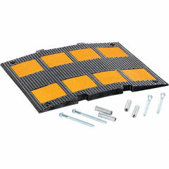 Vestil - 19-13/16" Long x 35-1/4" Wide x 2-7/16" High, Rubber Speed Hump - Black - Americas Industrial Supply