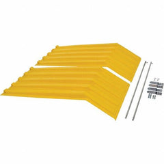 Vestil - Yellow Polypropylene Self-Dumping Hopper Poly Lid - Use with Dumpers - Americas Industrial Supply