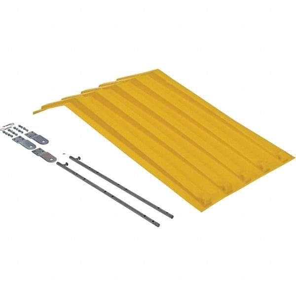 Vestil - Yellow Polypropylene Self-Dumping Hopper Poly Lid - Use with Dumpers - Americas Industrial Supply