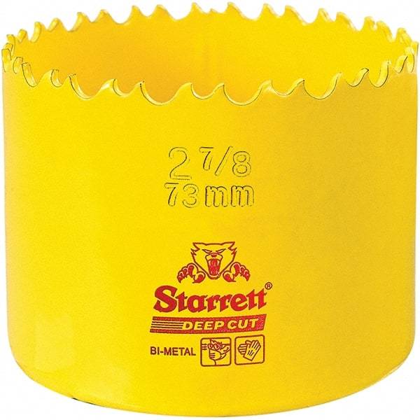 Starrett - 2-7/8" Diam, 2" Cutting Depth, Hole Saw - High Speed Steel Saw, Toothed Edge - Americas Industrial Supply