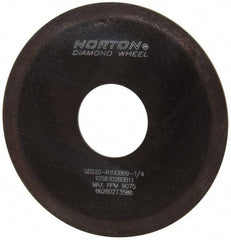 Norton - 4" Diam x 1-1/4" Hole x 1/16" Thick, 220 Grit Surface Grinding Wheel - Diamond, Type 1A1, Very Fine Grade, Resinoid Bond - Americas Industrial Supply