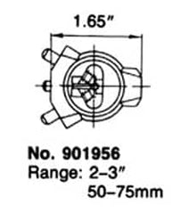 Mitutoyo - 2 to 3" Bore Gage Measuring Head - Replacement Head for 545-136S, Bore Gages 06253595, 06253538, 06253470 - Americas Industrial Supply