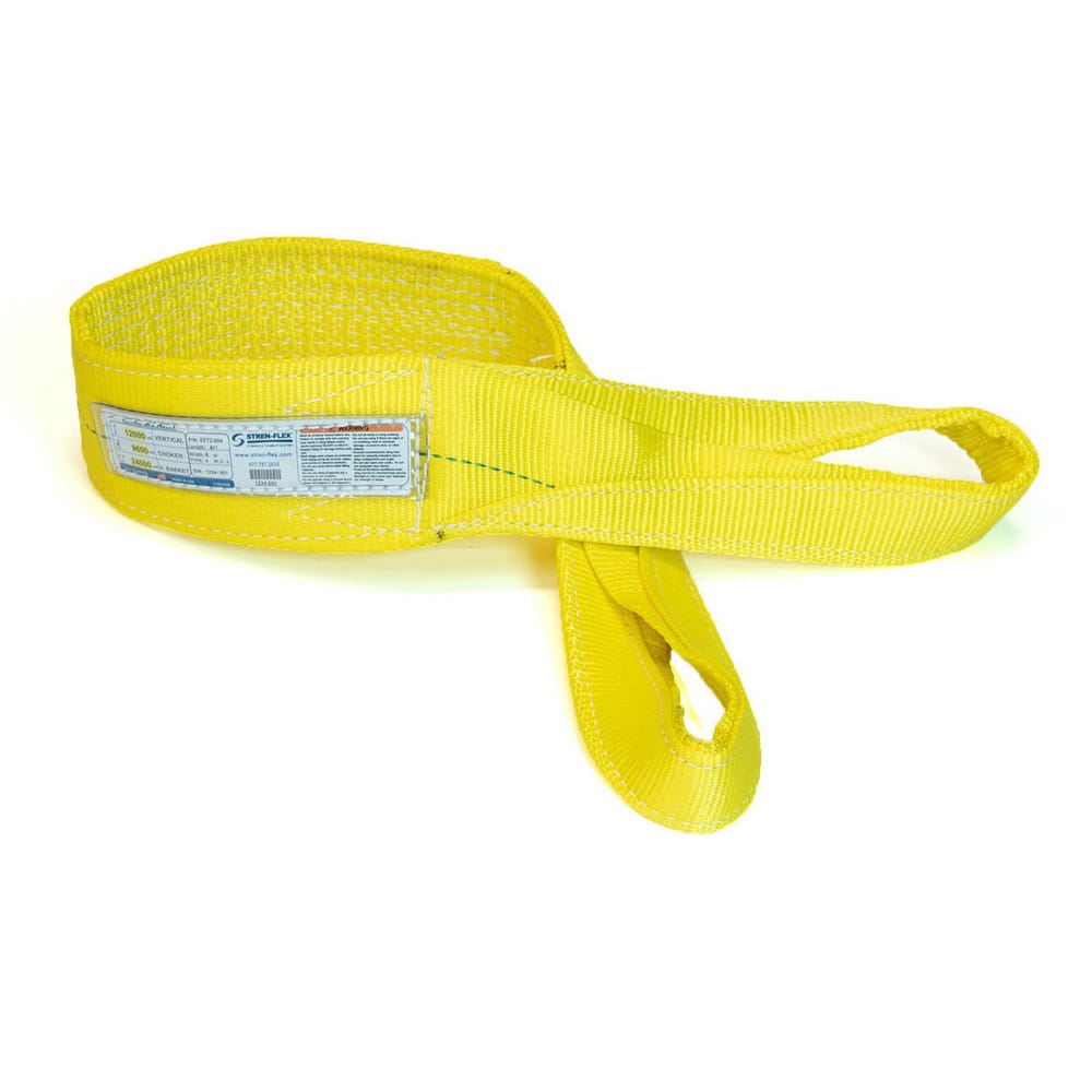 Slings & Tiedowns (Load-Rated); Sling Type: Eye & Eye; Length (Feet): 3; Vertical Capacity (Lb.): 11500; Choker Capacity (Lb.): 9200; Width (Inch): 4; Basket Capacity (Lb.): 23000; Eye Type: Twisted Eye; Sling Material: Polyester; Sling Width: 4 in; Eye L