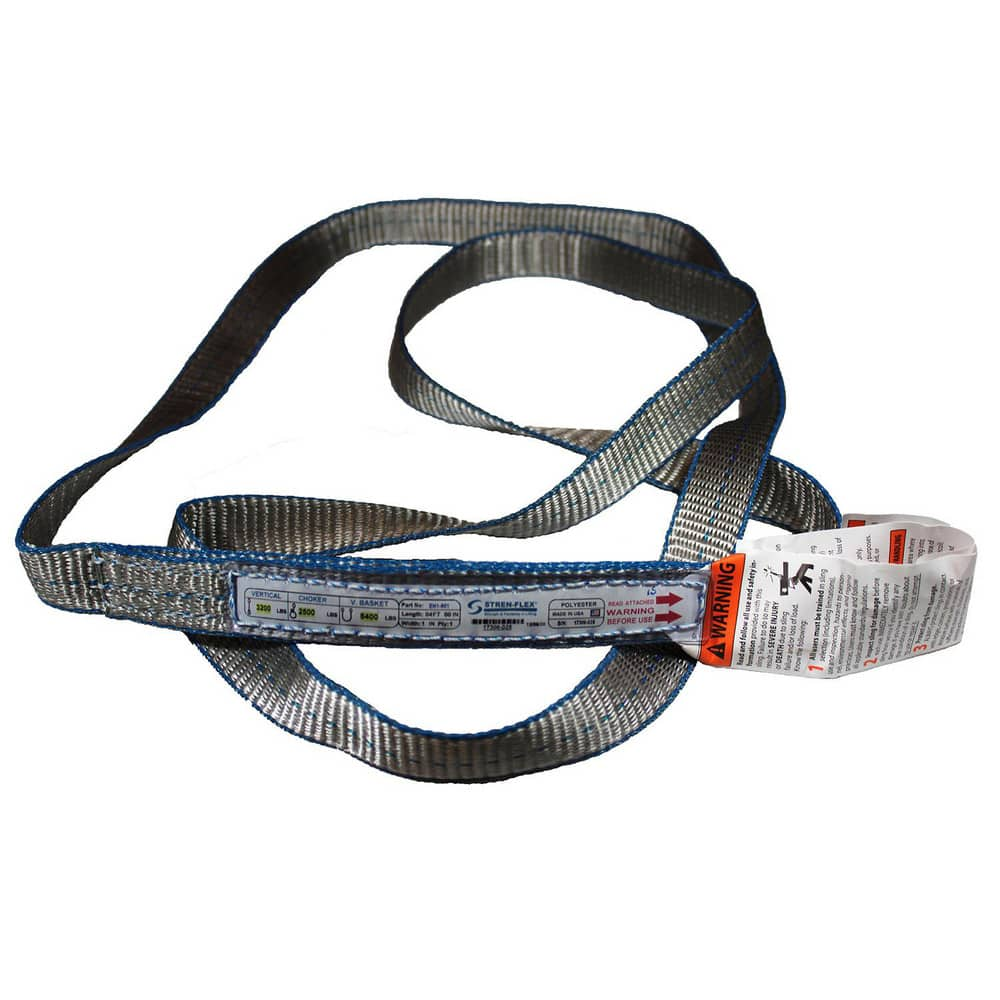 Slings & Tiedowns (Load-Rated); Sling Type: Endless; Length (Feet): 6; Vertical Capacity (Lb.): 3200; Choker Capacity (Lb.): 2500; Width (Inch): 1; Basket Capacity (Lb.): 6400; Eye Type: No Eye; Sling Material: Polyester; Sling Width: 1 in; Number Of Plie