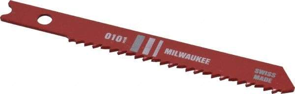 Milwaukee Tool - 2-3/4" Long, 14 Teeth per Inch, High Speed Steel Jig Saw Blade - Toothed Edge, 0.2813" Wide x 0.059" Thick, U-Shank - Americas Industrial Supply