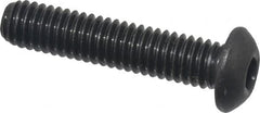 Value Collection - 5/16-18 UNC Hex Socket Drive, Button Screw - Alloy Steel, Black Oxide Finish, Fully Threaded, 1-1/2" Length Under Head - Americas Industrial Supply