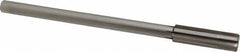 Made in USA - 0.585" Carbide-Tipped 6 Flute Chucking Reamer - Straight Flute, 7/16" Straight Shank, 2" Flute Length, 8" OAL - Americas Industrial Supply