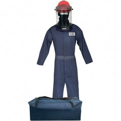Oberon - Size L, 2 HRC, 8 oz Arc Flash Clothing Kit - 12 cal per Sq cm, Hard Cap & Face Shield Protection, Coveralls & Balaclava, Includes Gear Bag - Americas Industrial Supply