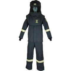 Oberon - Size S, 3 HRC, 10.7 oz Arc Flash Clothing Kit - 27 cal per Sq cm, Hood Protection, Bib Overalls - Americas Industrial Supply