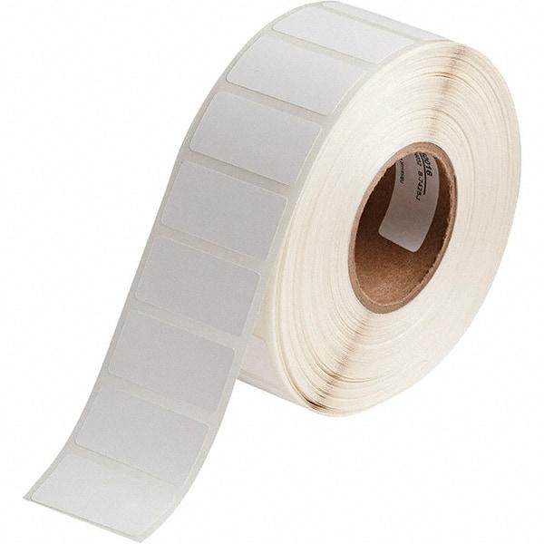 Brady - 1-1/2" Wide x 3/4" Long, White Polypropylene Inkjet Label - For BradyJet J2000 - Americas Industrial Supply
