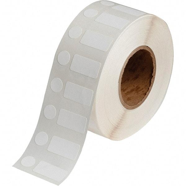 Brady - 1/2" Wide x 1" Long, White Polypropylene Inkjet Label - For BradyJet J2000 - Americas Industrial Supply