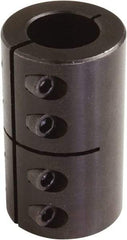 Climax Metal Products - 1/4" Inside x 11/16" Outside Diam, One Piece Split Clamping Collar - 1-1/8" Long - Americas Industrial Supply