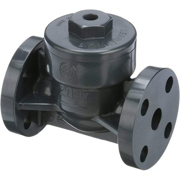 Asahi/America - 2-1/2" PVC Check Valve - Spring Check, Flanged, 150 WOG - Americas Industrial Supply