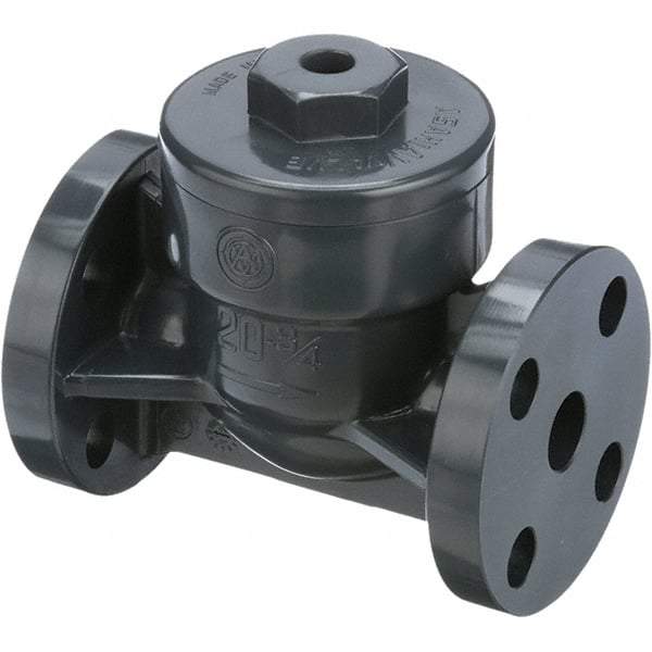 Asahi/America - 1-1/2" PVC Check Valve - Spring Check, Flanged, 150 WOG - Americas Industrial Supply