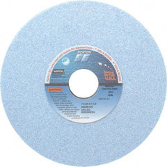 Norton - 7" Diam x 1-1/4" Hole x 3/4" Thick, I Hardness, 46 Grit Surface Grinding Wheel - Ceramic, Type 5, Coarse Grade, 3,600 Max RPM, Vitrified Bond, One-Side Recess - Americas Industrial Supply