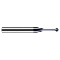 Undercutting End Mills - 0.0470″ (3/64″) Cutter Diameter × 0.0930″ (3/32″) Neck Length × 270° Carbide Deburring Undercut End Mill, 12 RH Teeth, 10 LH Teeth, AlTiN Coated