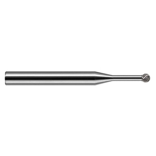 Undercutting End Mills - 0.0310″ (1/32″) Cutter Diameter × 0.0930″ (3/32″) Neck Length × 270° Carbide Deburring Undercut End Mill, 12 RH Teeth, 10 LH Teeth - Exact Industrial Supply