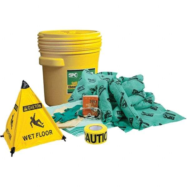 Brady SPC Sorbents - 17 Gal Capacity Chemical Spill Kit - 20 Gal Polyethylene Drum - Americas Industrial Supply