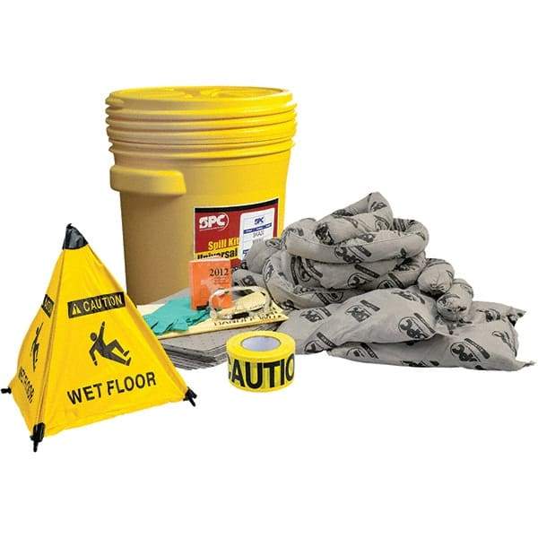Brady SPC Sorbents - 17 Gal Capacity Universal Spill Kit - 20 Gal Polyethylene Drum - Americas Industrial Supply