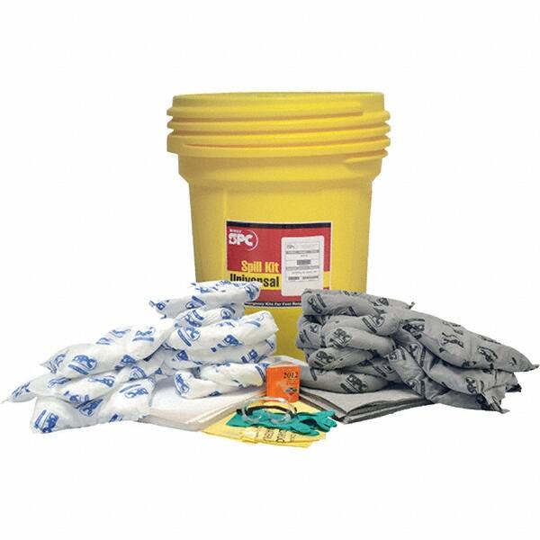 Brady SPC Sorbents - 29 Gal Capacity Oil Only & Universal Spill Kit - 30 Gal Polyethylene Drum - Americas Industrial Supply