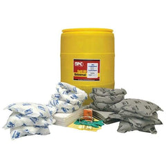 Brady SPC Sorbents - 38 Gal Capacity Oil Only & Universal Spill Kit - 55 Gal Polyethylene Drum - Americas Industrial Supply