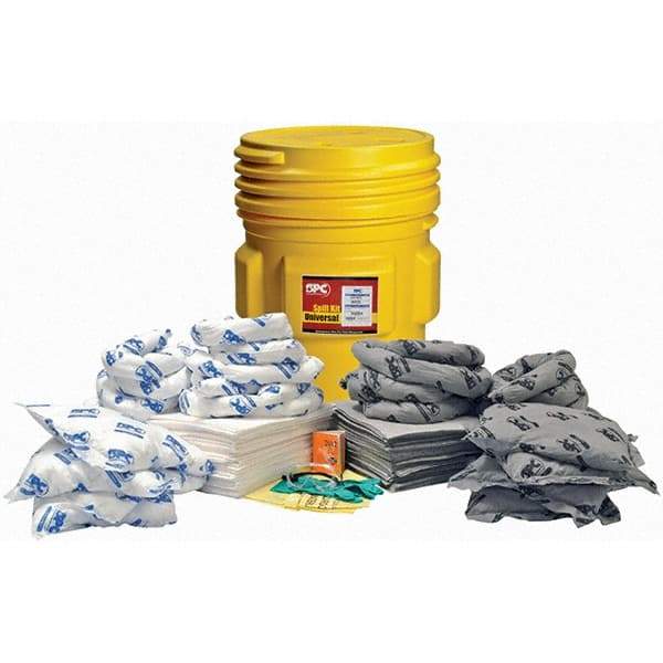 Brady SPC Sorbents - 65 Gal Capacity Oil Only & Universal Spill Kit - 65 Gal Polyethylene Drum - Americas Industrial Supply